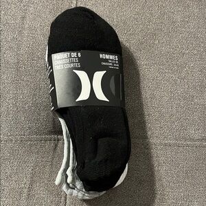 Hurley Men's Casual Black and Gray Socks - 6 Pack